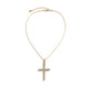 Jewelry Simple Micro-inlaid Rhinestone Cross Necklace Female Personality Metal Thin Chain Geometric Necklace