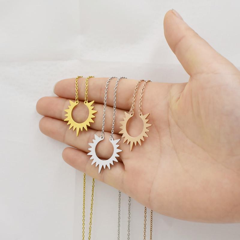 accessories sunflower necklace female sunflower pendant ins jewelry