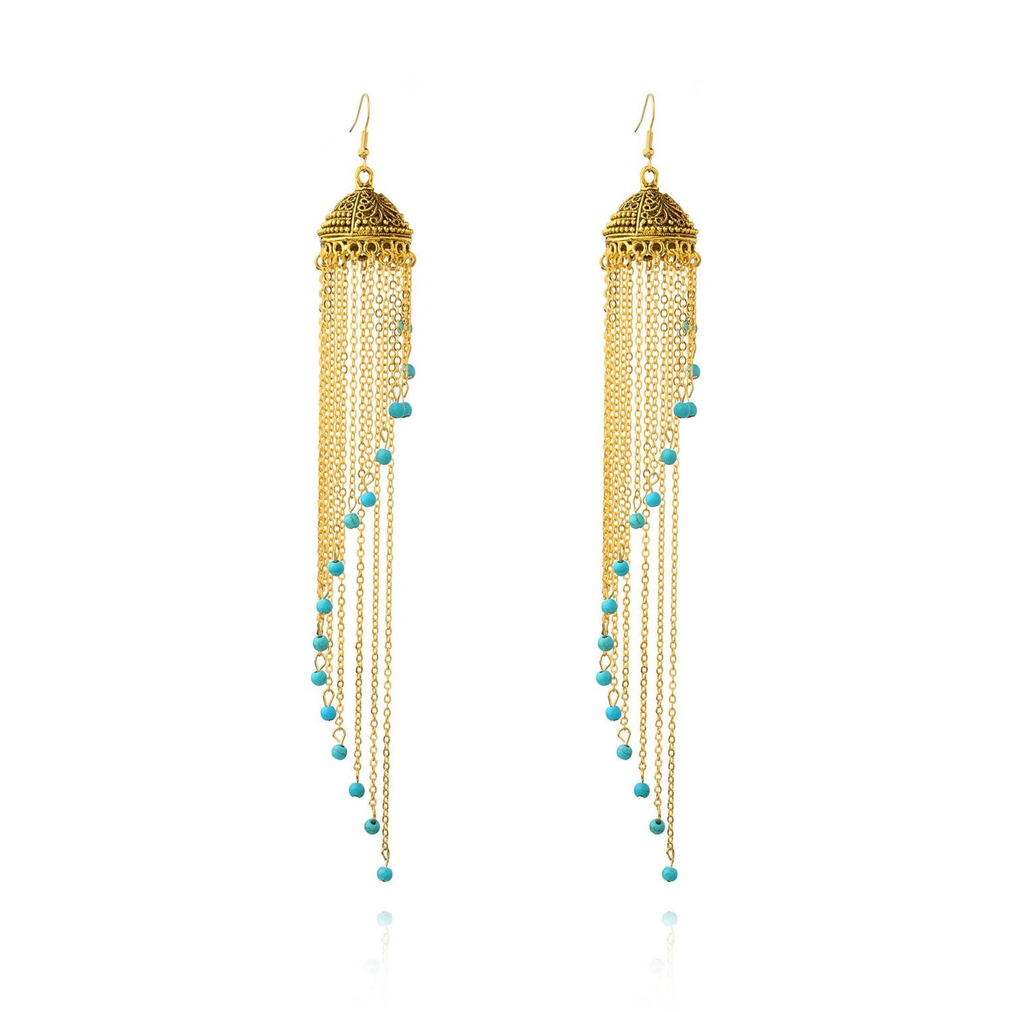 Fashion Earrings Exquisite Alloy Turquoise Boutique Female Jewelry Ladies Personality Earrings