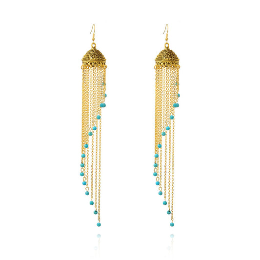 Fashion Earrings Exquisite Alloy Turquoise Boutique Female Jewelry Ladies Personality Earrings