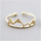 Explosive fashion simple mountain ring adjustable three-color ring
