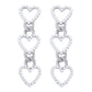 E1769 Exaggerated Long Love Pearl Earrings Chain Personality French Elegant Small Crowd Earrings
