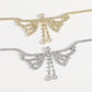 N1965 Geometric Creative Necklace Fashion Three-dimensional Butterfly Full Diamond Temperament Necklace Sweet Cool Fashion Necklace