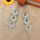 Indian baroque polygonal hollow string long earrings ladies local tyrant gold high cold earrings prom Christmas gift