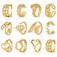 Fashion personality adjustable love stainless steel open ring simple feather leaf heart-shaped ring jewelry