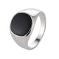 Jewelry Fashion Simple Round Oil Drip Ring Personality Men's Trend Hip Hop Ring