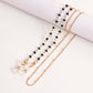 Glasses chain mask hanging chain fashion colorful crystal glasses hanging chain sun glasses chain