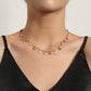Jewelry Straight Tube Handmade Chain Flower Necklace Female Fashion Temperament Simple Painted Small Flower Necklace