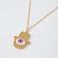 ZN89 Jewelry Copper-plated Creative Devil's Eye Palm Necklace Hip Hop Personality Geometric Necklace