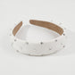 F4476 creative leather hair hoop ironing diamond wide edge fashion retro high skull top Mori girl head hoop hairpin