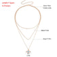 Jewelry fashion multi-layer fine chain diamond blue devil's eye pendant necklace female ins necklace