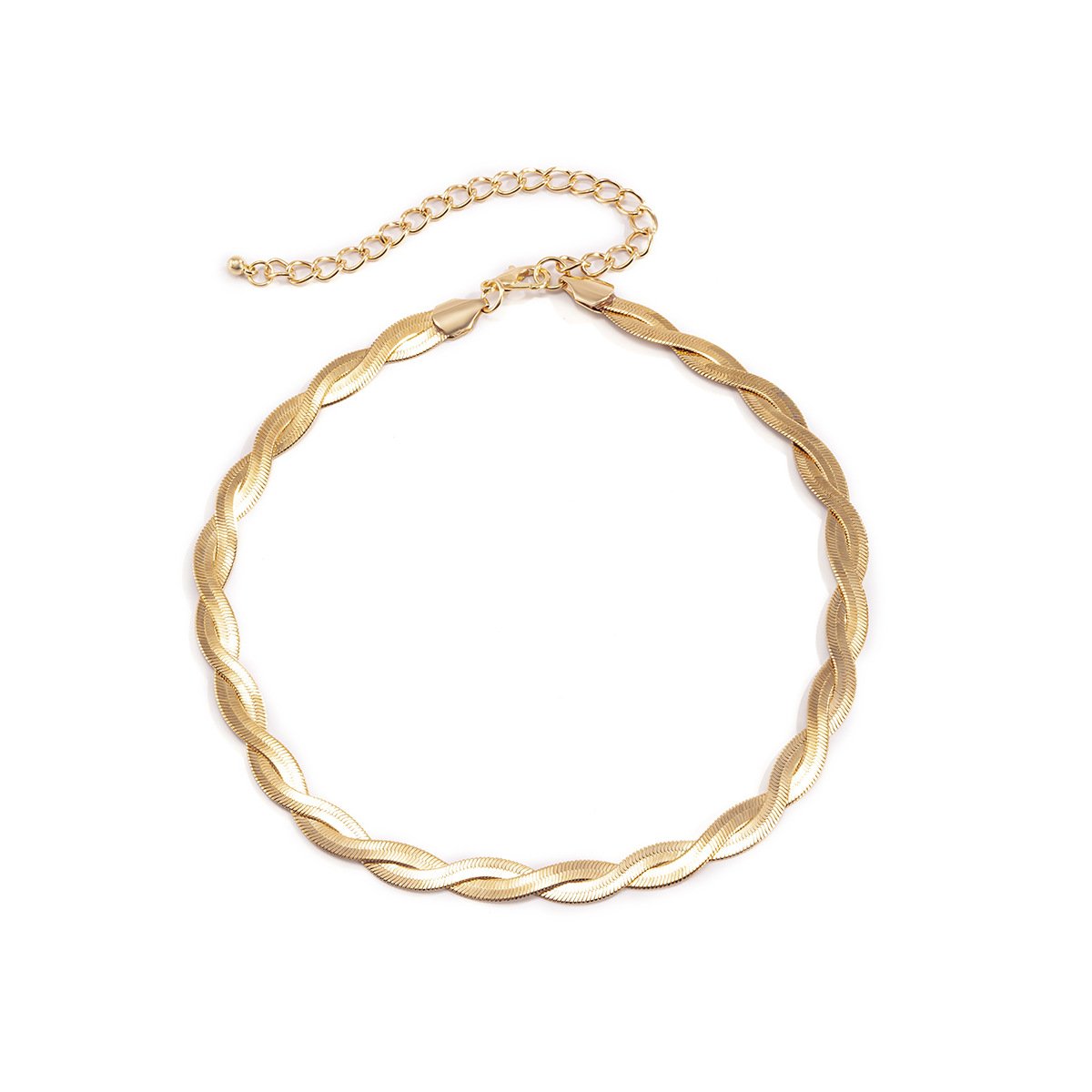 Cold flat snake bone chain necklace female hip-hop simple woven soft snake bone chain collarbone chain necklace