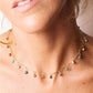 Explosive style dripping oil color necklace fashion personality devil's eye collarbone chain handmade chain necklace female