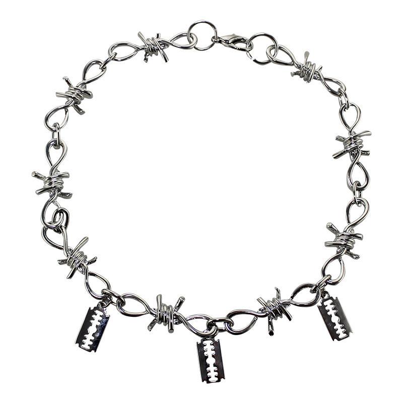 Thorn Necklace Prickly Indifferent Men's and Women's Design Blade Pendant Cool Soil Cool National Tide Necklace