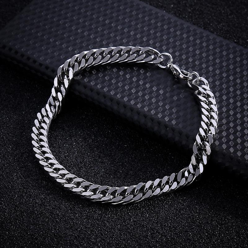 Fashion personality chain bracelet simple male stainless steel hand jewelry bracelet