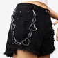 Jewelry Fashion Street Shoot Peach Heart Waist Chain Retro Punk Trendy Cool Acrylic Buckle Chain Pants Chain