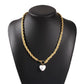 N7472 Thick Chain Baroque Pearl Necklace Cold and Explosive Style Net Red Necklace Simple Retro Necklace