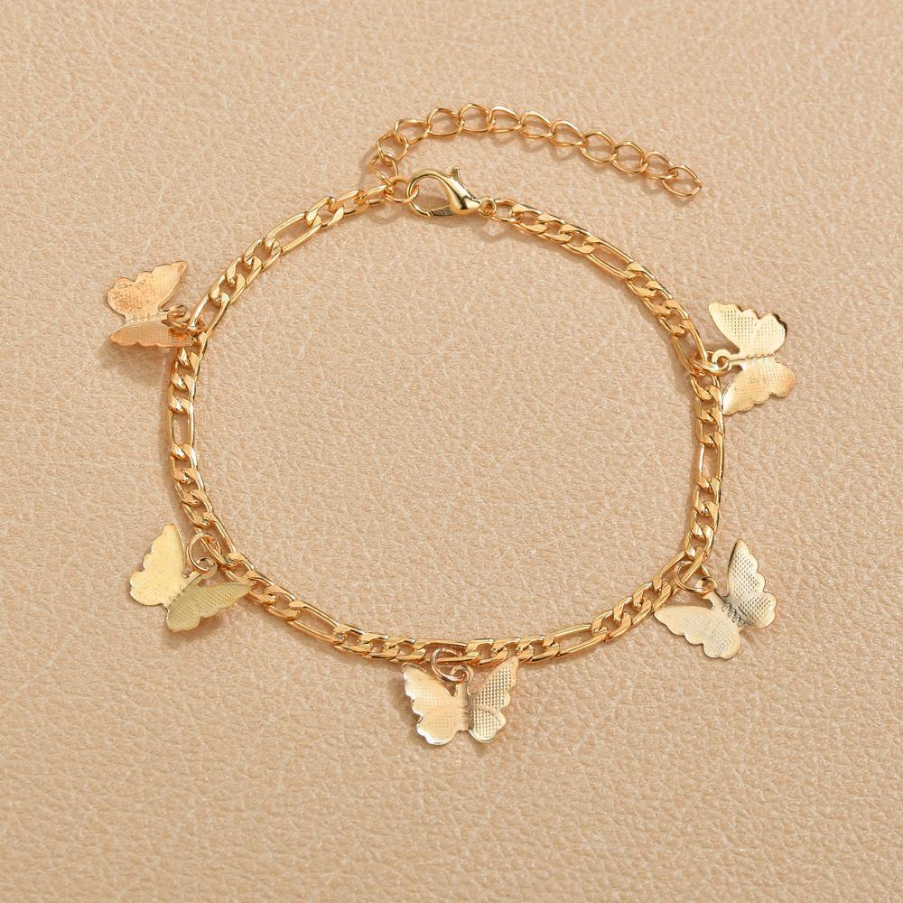 Accessories butterfly jewelry ins sweet simple single layer butterfly pendant anklet