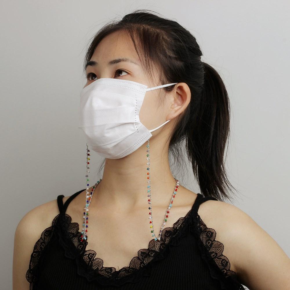 Mask Anti-lost Lanyard Necklace Fashion Color Beads Mask Hanging Chain Glasses Chain Sweater Chain