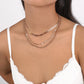 1675 Retro Stacked Hip-Hop Multilayer Necklace Exaggerated Metal Sweet Cool Street Shot Geometric Rhinestone Necklace