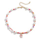 Jewelry Irregular Color Rice Beads Beaded Necklace Creative Drip Oil Mushroom Imitation Pearl Necklace Female