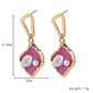 Ins geometric purple dripping oil earrings Baroque special-shaped pearl pendant personality temperament accessories