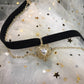 Retro girl choker gold peach heart velvet chain love water drop necklace clavicle chain collar necklace