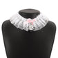 N1451 Exaggerated Lolita Necklace Lace Bow Knot Bell Necklace Rivet Sexy Cute Necklace
