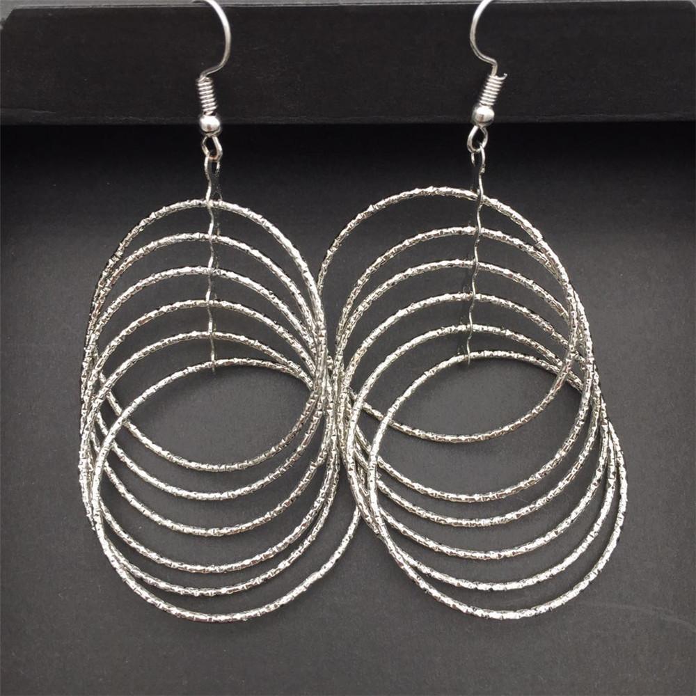 Atmospheric thin face multi-layer ring cross earrings popular earrings night party