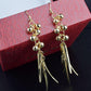 Exaggerated Women's Earrings Willow Leaf Tassel Earrings Night Party Earrings Accessories