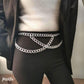 Jewelry Personality Geometric Thick Chain Body Chain Fashion Creative Simple Chain Cross Tassel Waist Chain