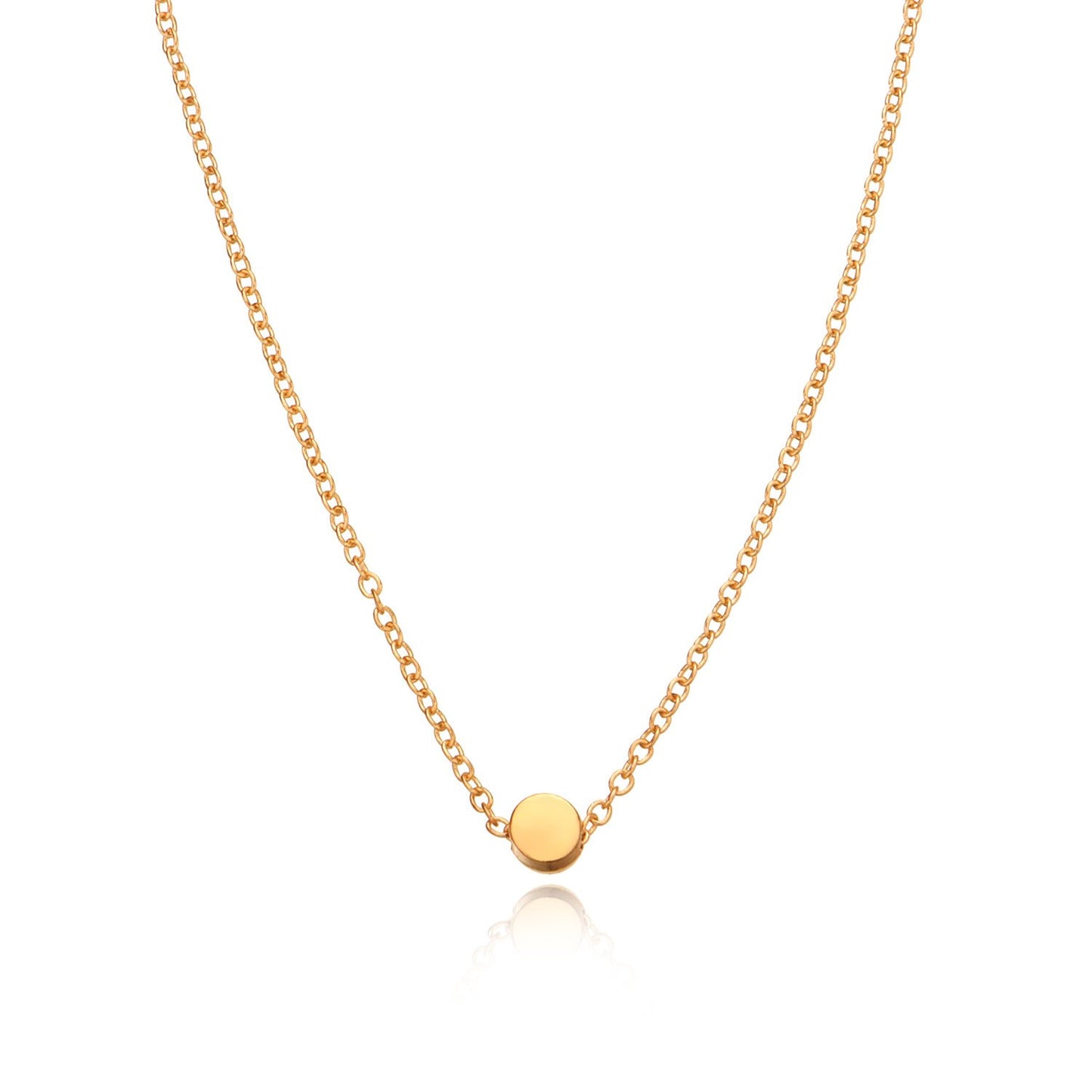 Fashion geometric small round cake exquisite necklace temperament simple all-match necklace