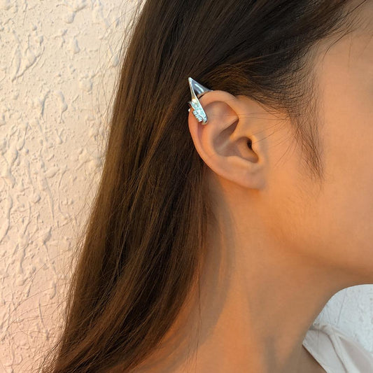 E1159 Temperament geometric earrings simple design sense creative ear hanging cold ear bone clip female