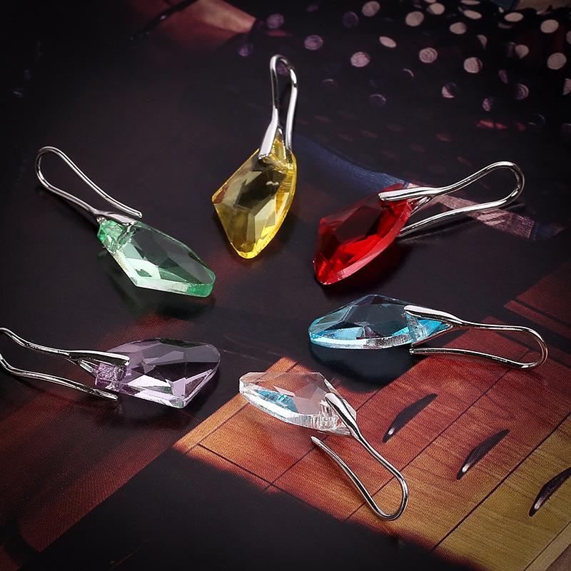 Jewelry Simple Crystal Stone Earrings Personality Drop Shaped Earrings Jewelry