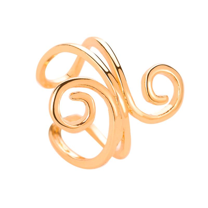 ins fashion ear clip double line personality no ear hole ear bone clip creative geometric spiral earring men and women earrings