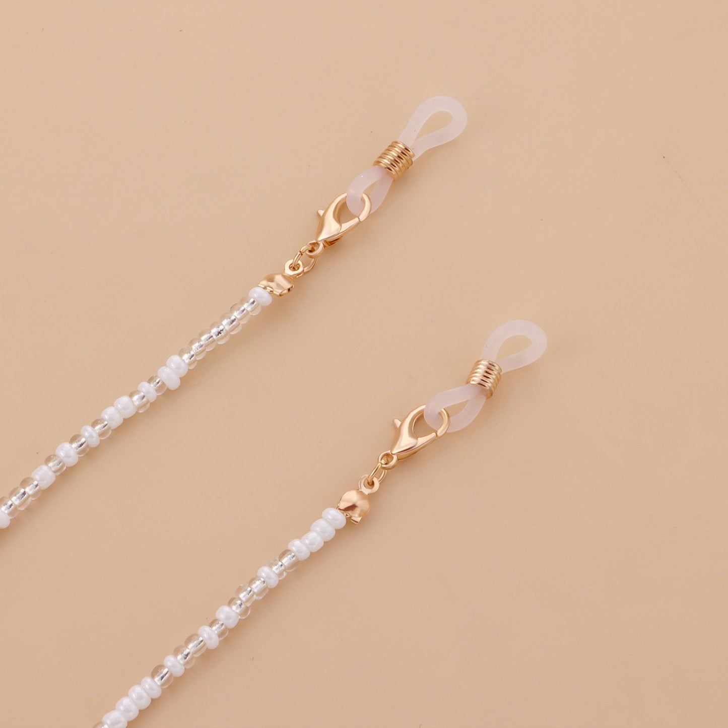 Jewelry Ladies Love White Rice Beads Fashion Glasses Chain Personality Simple Mask Accessories