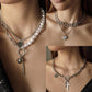 Jewelry INS cross love mother-of-pearl necklace necklace female sweater chain trendy matching accessories