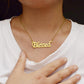 Blessed Necklace Simple Creative Alphabet Pendant Lucky Couple Gift