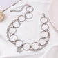 Jewelry Personality Creative Hollow Ring Chain Necklace Female Simple Diamond Pentagram Pendant Necklace
