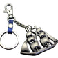 Yifanshun Retro Alloy Sailboat Pendant Leather Keychain 3cm Key Ring Korean Wave Jewelry Bag Pendant