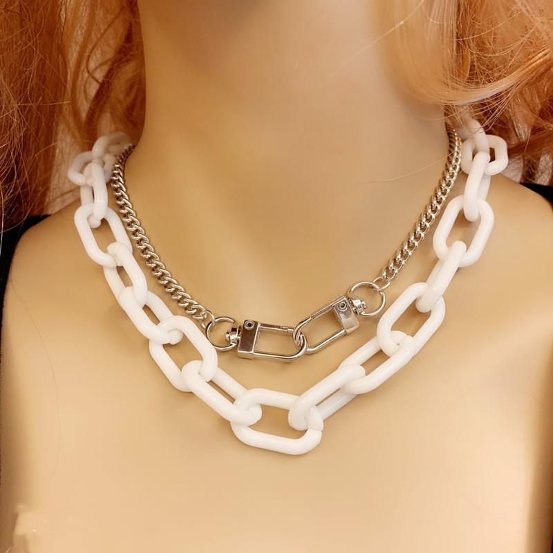 Jewelry Personality Tassel Adjustable Two-piece Set Item Decoration Hip Hop Trendy Keychain Exaggerated Chain Necklace