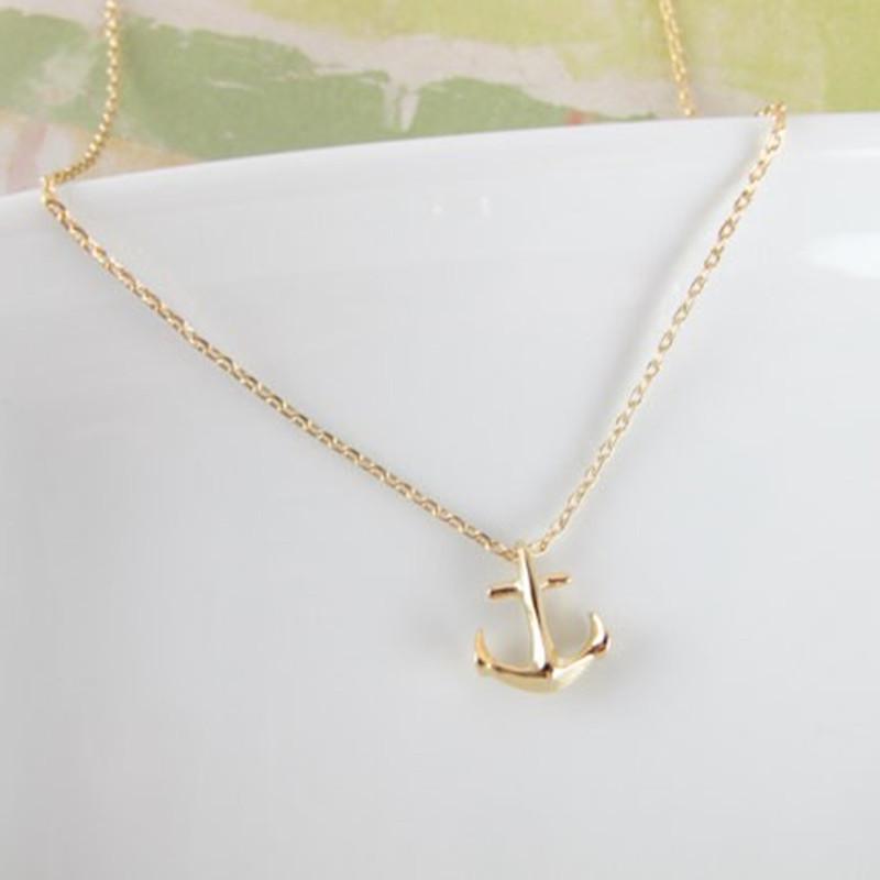 Ladies Pendant Simple Popular Necklace Anchor Clavicle Chain Jewelry