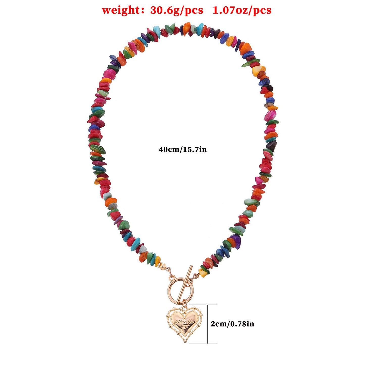 Jewelry Three-dimensional Hollow Heart Pendant Necklace Femininity Fashion Color Stone OT Chain Necklace