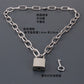 Jewelry Hip Hop Thick Chain Lock Necklace Couple Simple Key Lock Long Necklace