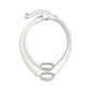 Jewelry Frosty Metal Chain Ring Necklace Female Retro Simple Imitation Pearl Beaded Necklace