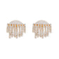 ins pearl earrings women's fashion light luxury niche design diamond claw earrings temperament net red earrings trend