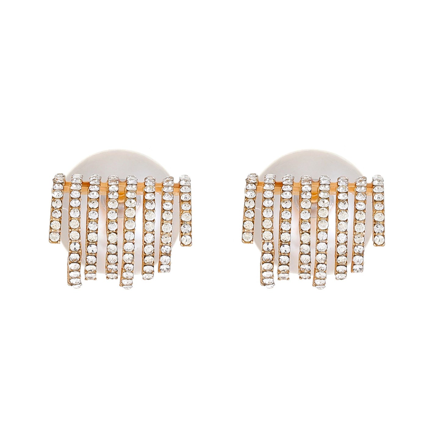 ins pearl earrings women's fashion light luxury niche design diamond claw earrings temperament net red earrings trend