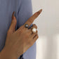 R643 Retro Simple Hand Decoration French Romantic Light Luxury Temperament Pearl Ring Female Personality Minority Ring
