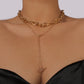 N1199 Long Chain Necklace Hip Hop Y Shape Sweet Cool Necklace Stacked Fashion Geometric Necklace