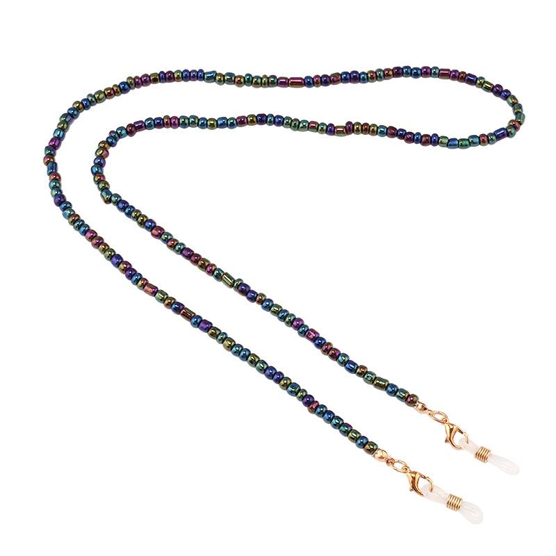 Jewelry multifunctional glass rice bead glasses fixed rope ladies mask mask dual-use chain